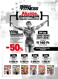 Muscle and Fitness magazin 2015-2018 év összes lapszám